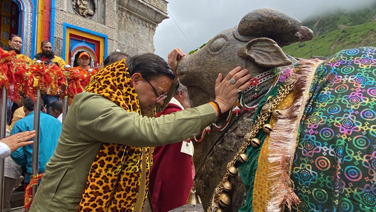 CM PUSHKAR DHAMI IN SRI KEDARNATH DHAM (1)