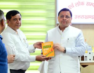 DG Suchna banshidhar tiwari with cm pushkar dhami